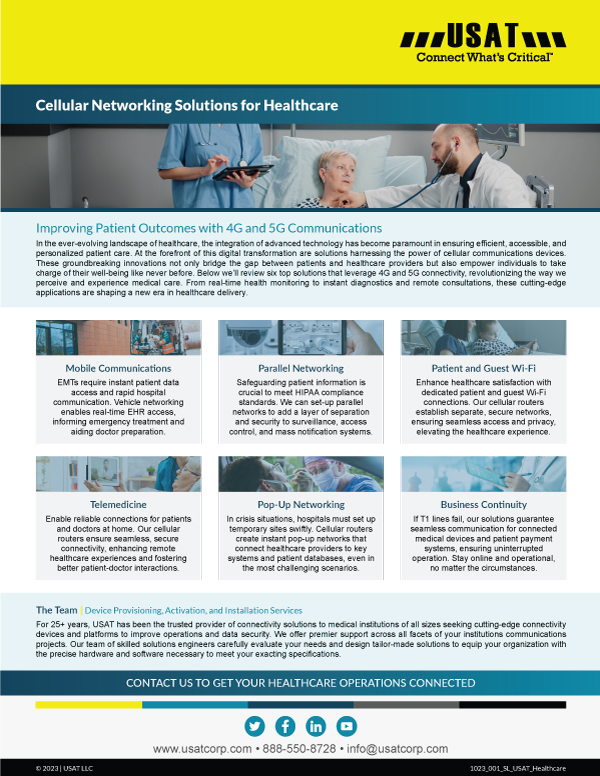 Cellular Solutions for the Healthcare Industry
