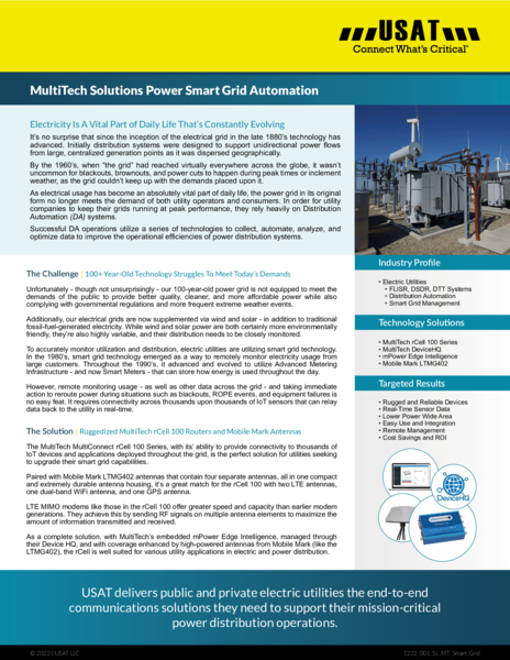 Cellular Communications for Smart Grid and Distribution Automation Systems