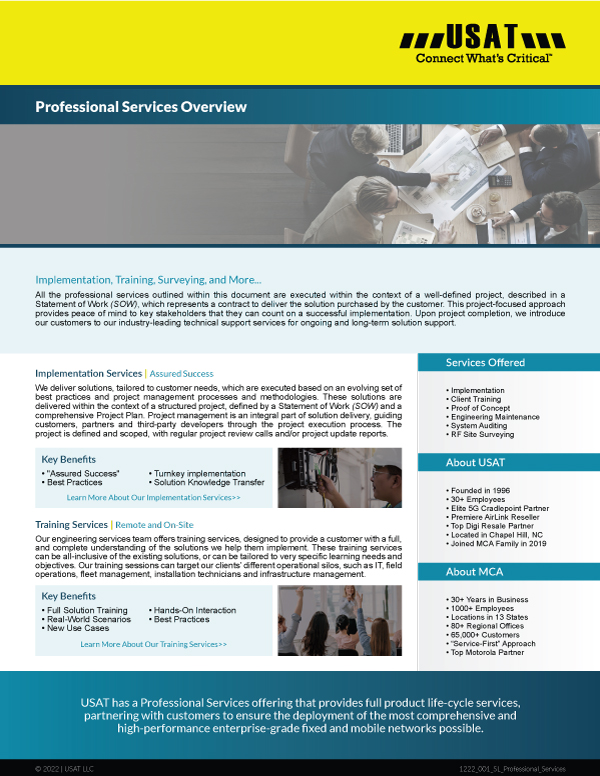 USAT Professional Services Slick Download
